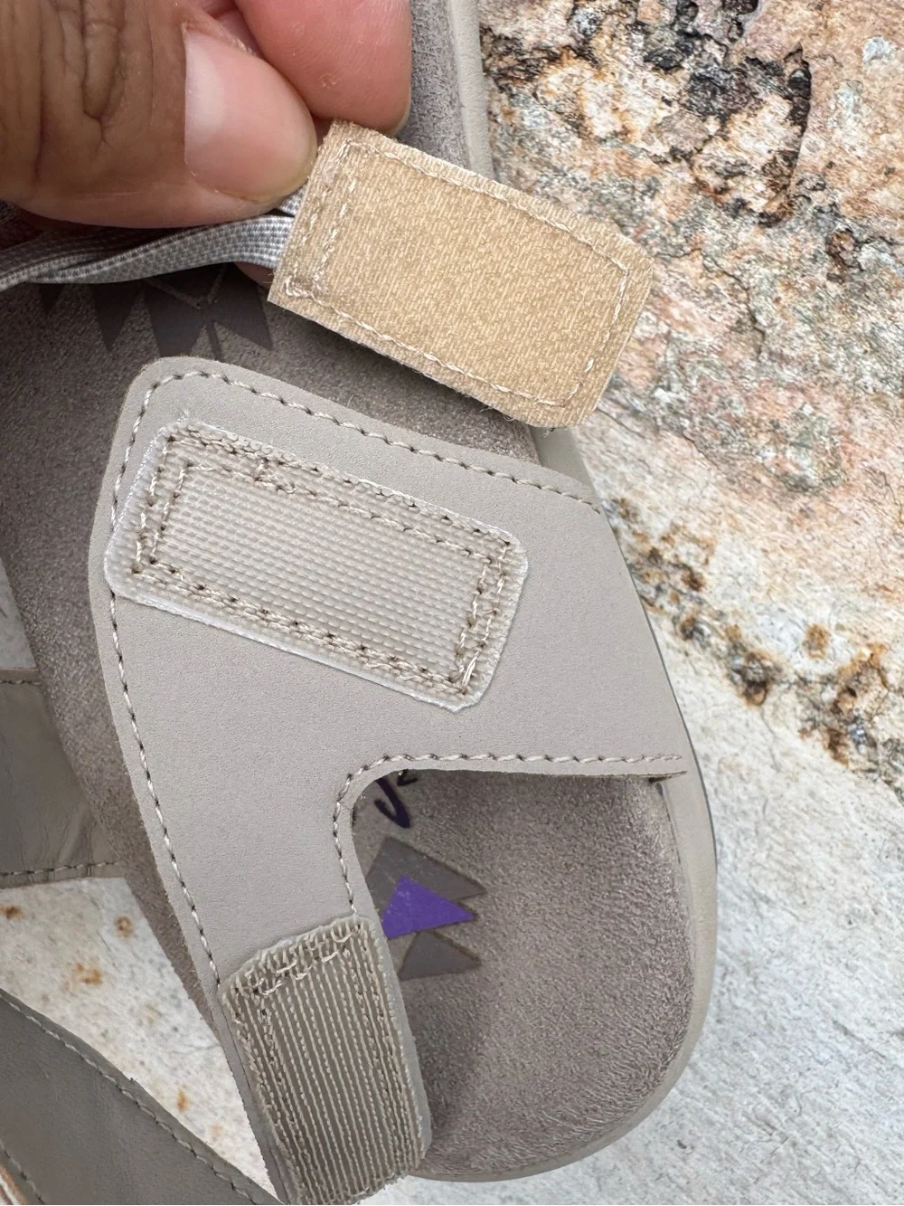 🩶🤍Skechers Reggae Slim Strappy Sandals Gray Beige Purple Size 10